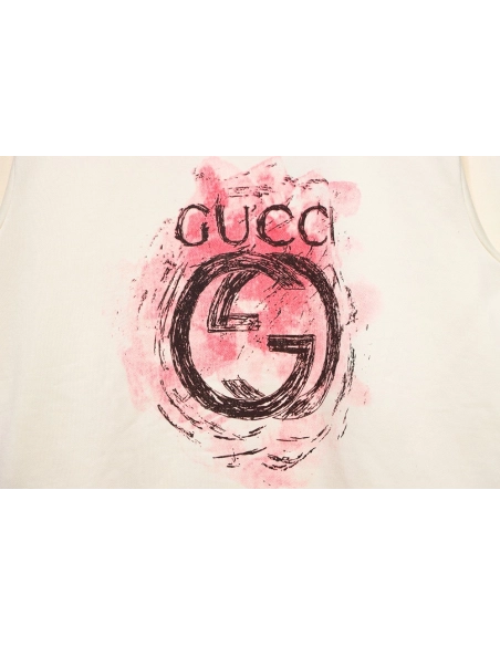 Gucci Ink Splash Double G Crew Neck Sweatshirt TSK1,Gucci Sweatshirt,Sweatshirt,APPAREL