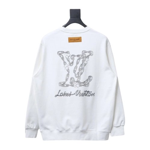 Louis Vuitton embroidered logo crew neck sweatshirt,Louis Vuitton Sweatshirt,Sweatshirt,APPAREL