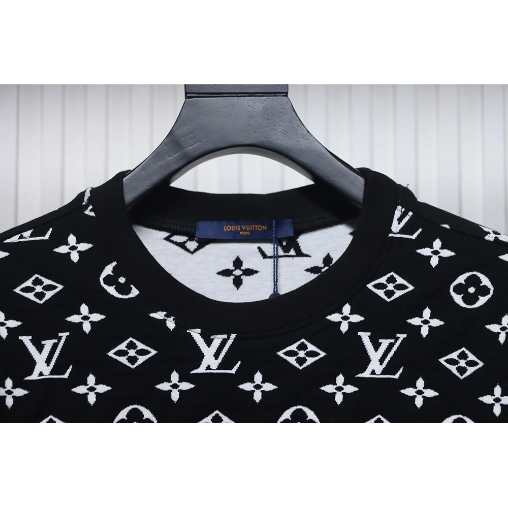 Louis Vuitton all over LOGO jacquard crew neck sweatshirt,Louis Vuitton Sweatshirt,Sweatshirt,APPAREL