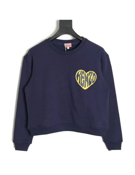 Kenzo Womens Heartshaped Long Sleeve Sweatshirt,Kenzo Sweatshirt,Sweatshirt,APPAREL