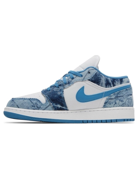 AIR JORDAN 1 LOW GS WASHED DENIM DM8947 100,AIR JORDAN 1 LOW,Air Jordan