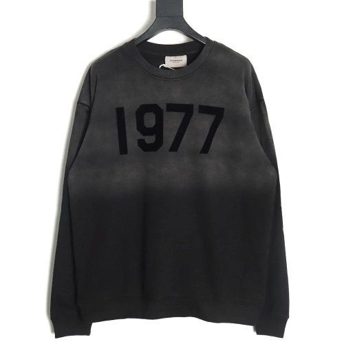 Fear of God gradient washed flocked 1977 crewneck sweatshirt,Fear of God Sweatshirt,Sweatshirt,APPAREL