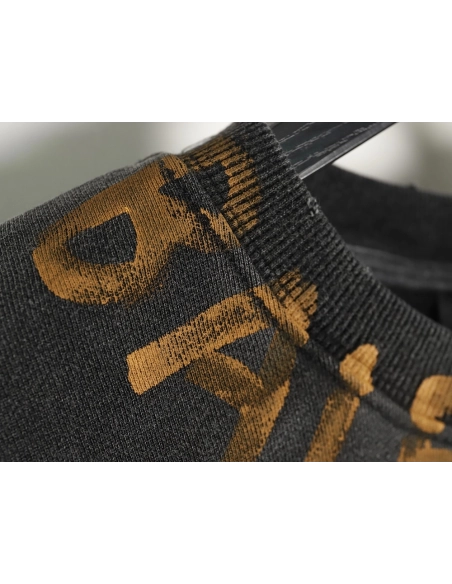 Balenciaga washed handpainted lettering crew neck sweatshirt,Balenciaga Sweatshirt,Sweatshirt,APPAREL