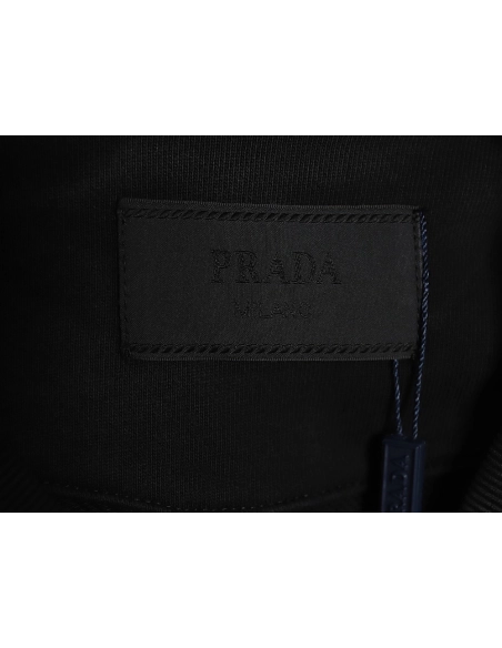 Prada gradient washed triangle logo round neck sweatshirt,Prada Sweatshirt,Sweatshirt,APPAREL