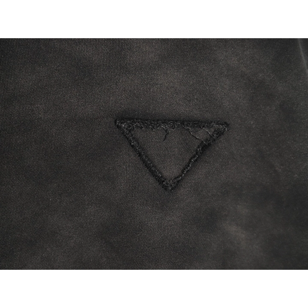 Prada gradient washed triangle logo round neck sweatshirt,Prada Sweatshirt,Sweatshirt,APPAREL