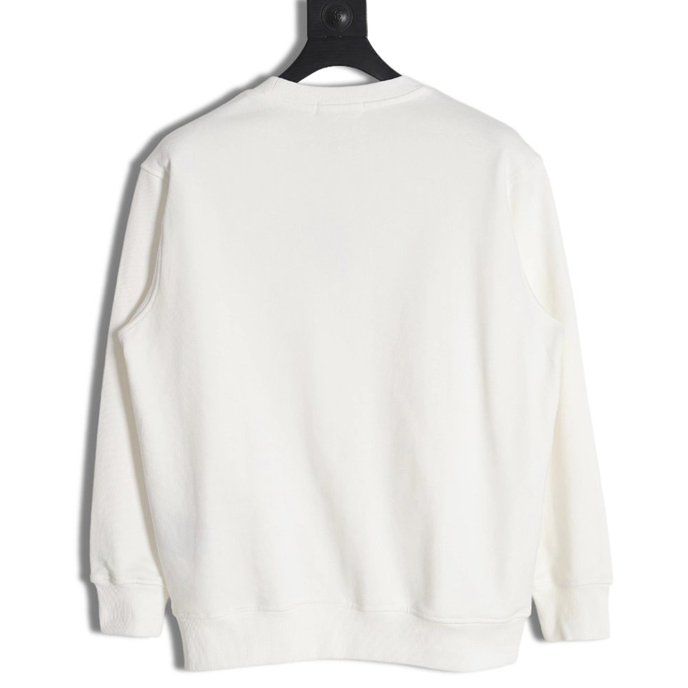 Prada Phantom Triangle Logo Print Crewneck Sweatshirt,Prada Sweatshirt,Sweatshirt,APPAREL