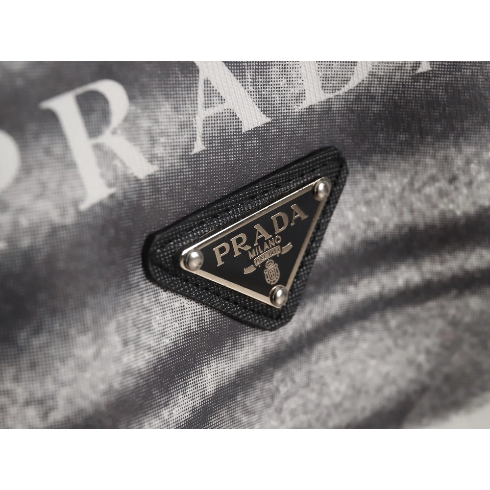 Prada Phantom Triangle Logo Print Crewneck Sweatshirt,Prada Sweatshirt,Sweatshirt,APPAREL