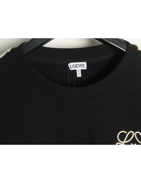 Loewe Colorblock Braided Ribbon Embroidered Crew Neck Sweatshirt,Loewe Sweatshirt,Sweatshirt,APPAREL