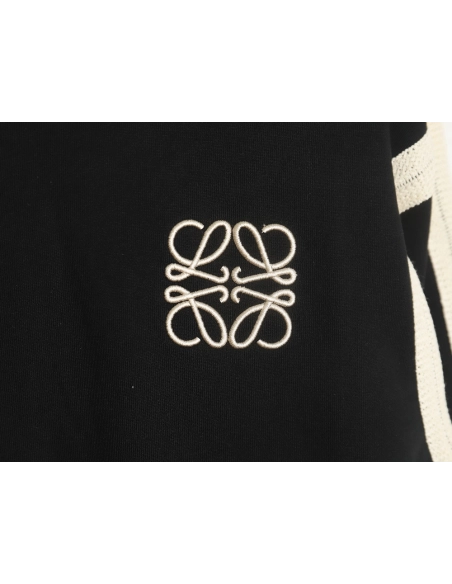 Loewe Colorblock Braided Ribbon Embroidered Crew Neck Sweatshirt,Loewe Sweatshirt,Sweatshirt,APPAREL