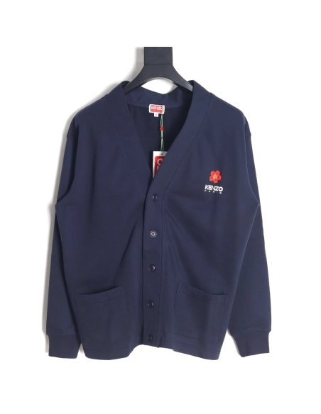 Kenzo Begonia flower print sweatshirt cardigan,Kenzo Sweatshirt,Sweatshirt,APPAREL
