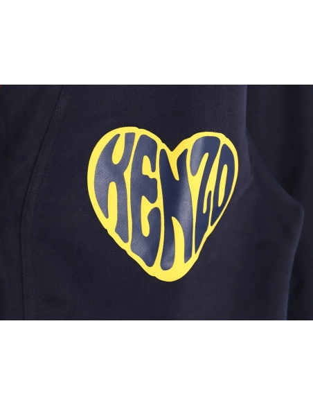 Kenzo Big Heart Sweatshirt Cardigan,Kenzo Sweatshirt,Sweatshirt,APPAREL