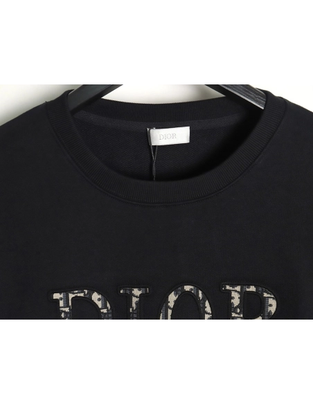 Dior monogram patch crew neck sweatshirt TSK1,Dior Sweatshirt,Sweatshirt,APPAREL