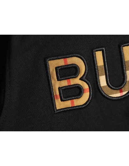 Burberry Check Lettering Crewneck Sweatshirt,Burberry Sweatshirt,Sweatshirt,APPAREL