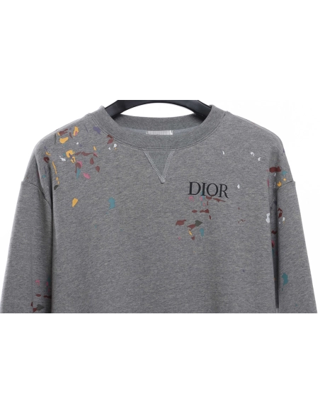 Dior handmade splashink sweatshirt,Dior Sweatshirt,Sweatshirt,APPAREL
