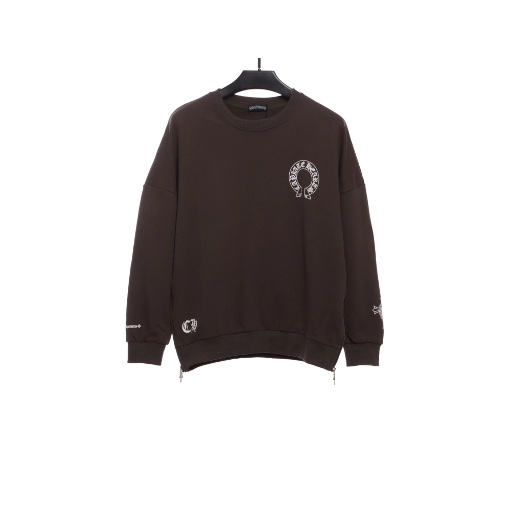 Chrome Hearts sidezip crew neck sweatshirt,Chrome Hearts Sweatshirt,Sweatshirt,APPAREL