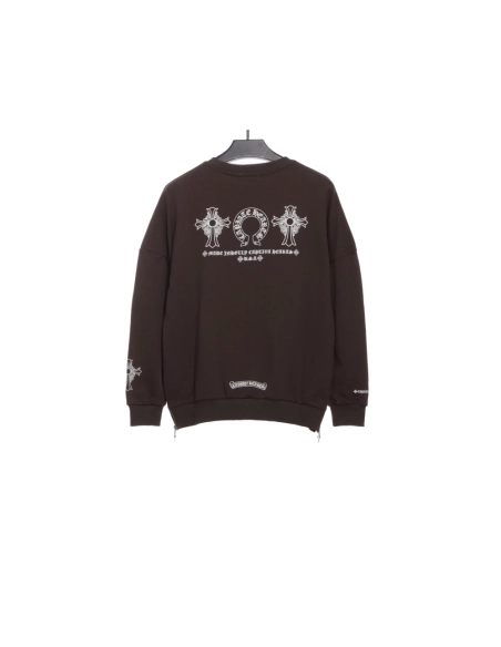 Chrome Hearts sidezip crew neck sweatshirt,Chrome Hearts Sweatshirt,Sweatshirt,APPAREL