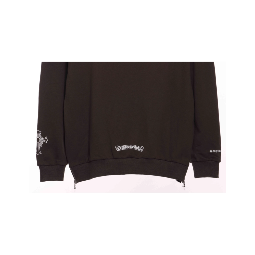 Chrome Hearts sidezip crew neck sweatshirt,Chrome Hearts Sweatshirt,Sweatshirt,APPAREL