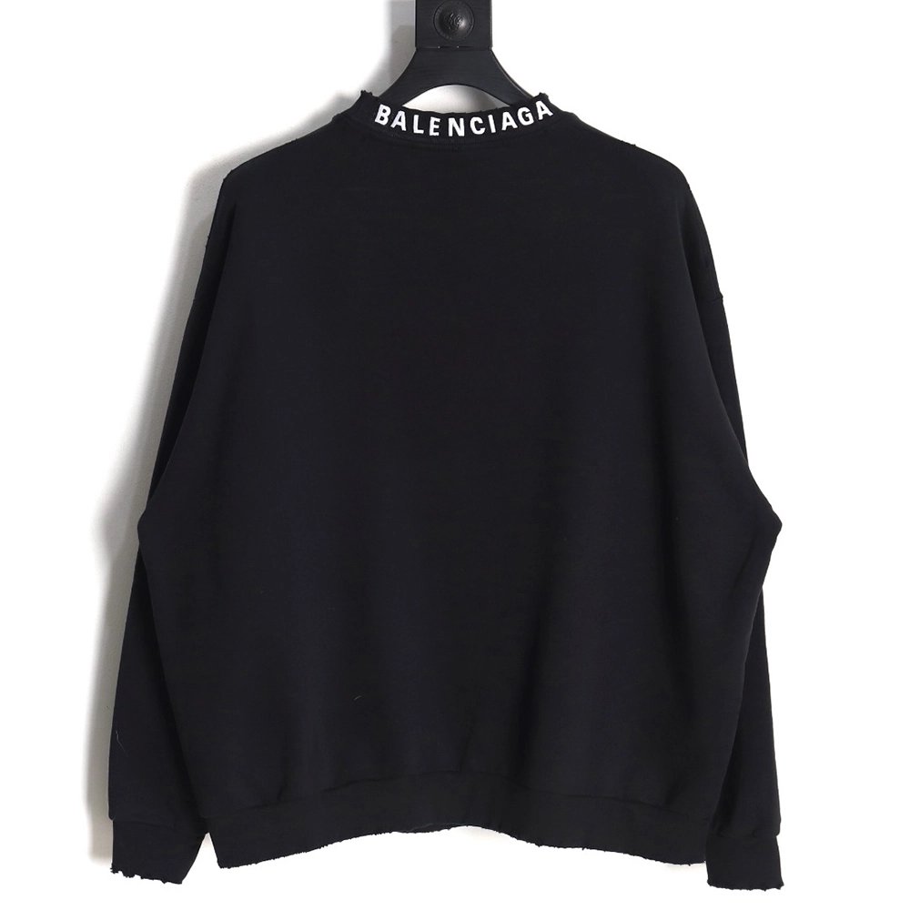 Balenciaga embroidered back crew neck sweatshirt,Balenciaga Sweatshirt,Sweatshirt,APPAREL