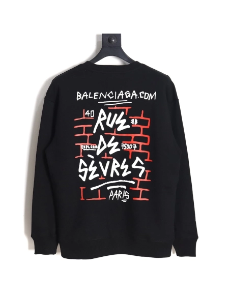 Balenciaga 23Fw graffiti lettering print crew neck sweatshirt,Balenciaga Sweatshirt,Sweatshirt,APPAREL