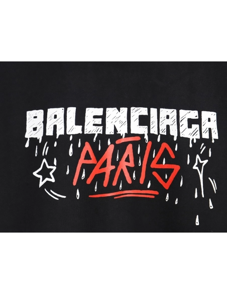 Balenciaga 23Fw graffiti lettering print crew neck sweatshirt,Balenciaga Sweatshirt,Sweatshirt,APPAREL