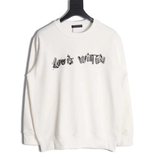 LOUIS VUITTON LV Louis Vuitton\Louis Vuitton LV Louis Vuitton 23FW graffiti print crew neck sweatshirt,Louis Vuitton Sweatshirt,