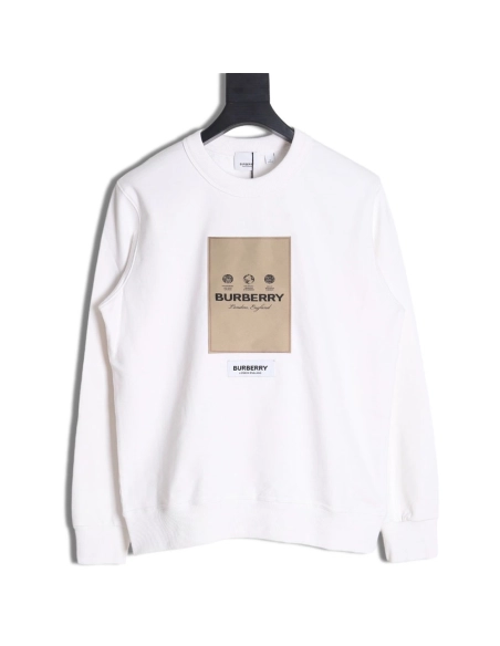 Burberry 22Fw patch label crew neck sweatshirt,Burberry Sweatshirt,Sweatshirt,APPAREL
