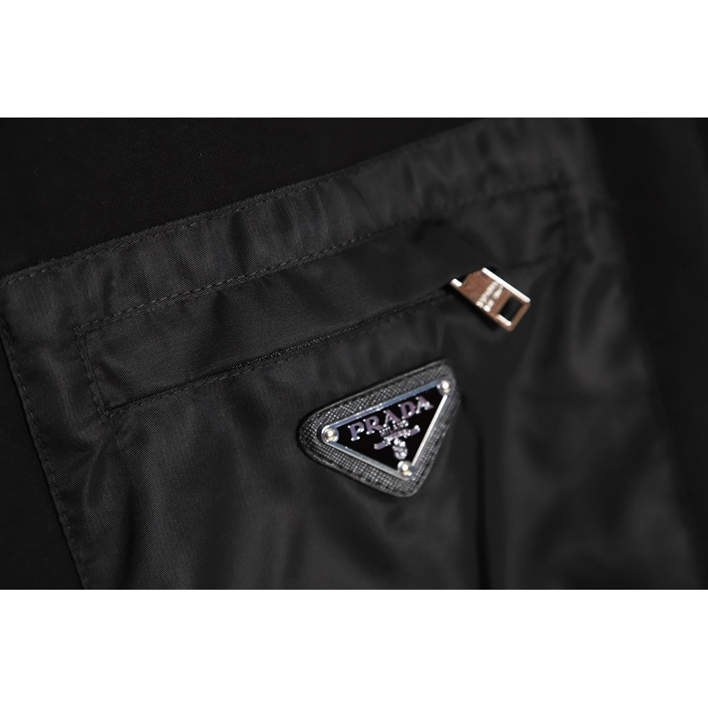 Prada 22Fw triangle pocket crew neck sweatshirt,Prada Sweatshirt,Sweatshirt,APPAREL