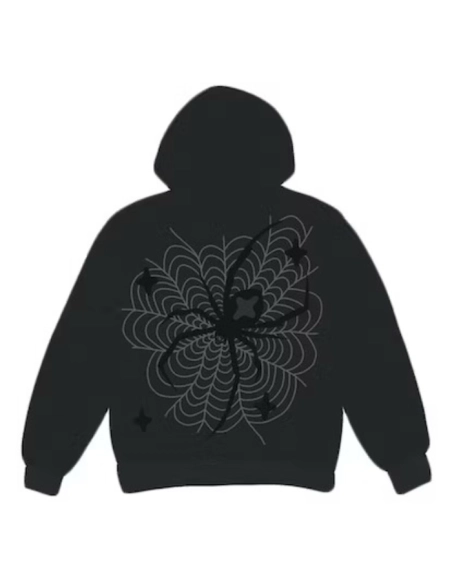 Broken Planet Market Spider Web Zip Up Hoodie Black,Sp5der Hoodie,HOODIE,Clothing