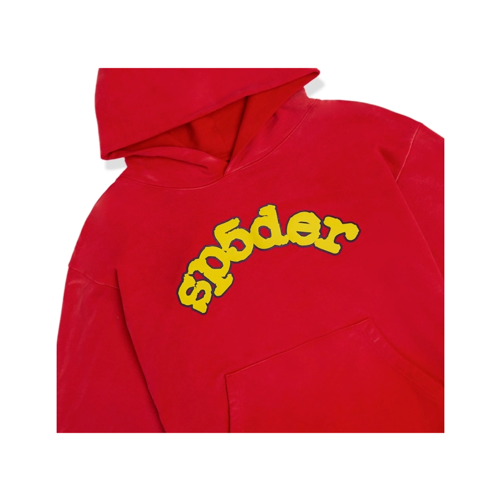 Sp5der OG Logo Hoodie Red,Sp5der Hoodie,HOODIE,Clothing