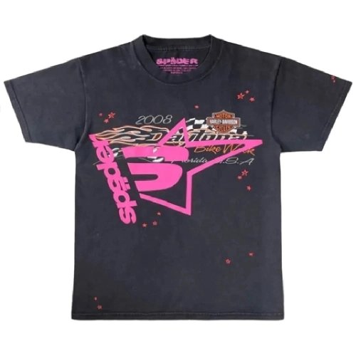 Harley Davidson Vintage (X) Black Sp5der Worldwide T-shirt,Sp5der T-shirt,T-SHIRT,Clothing