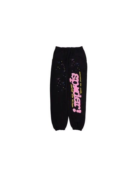 Sp5der Black P*NK (Punk) V2 Sweatpants,Sp5der Sweatpants,CASUAL PANTS,Clothing