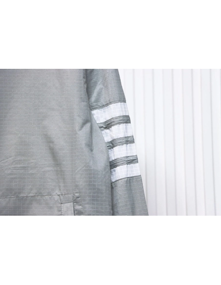 Thom Browne double layer four bar woven stand collar jacket TSK2,Cheap Replica Reps Thom Browne