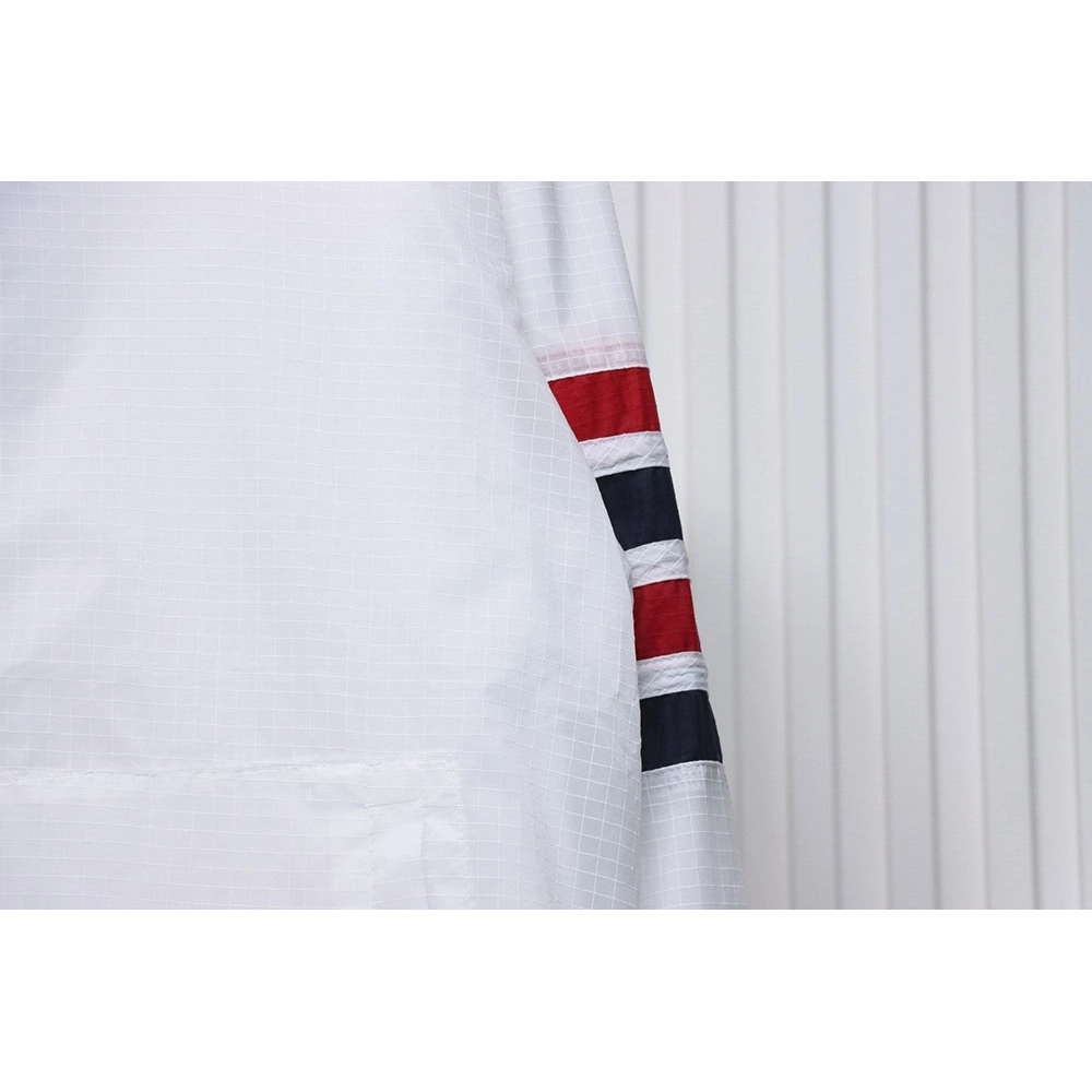 Thom Browne double layer four bar woven stand collar jacket,Cheap Replica Reps Thom Browne