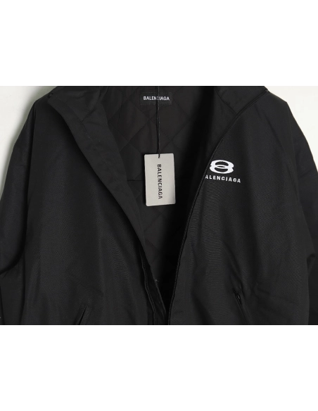 Balenciaga Cocoon Kick double ring quilted zipper jacket,Cheap Replica Reps Balenciaga