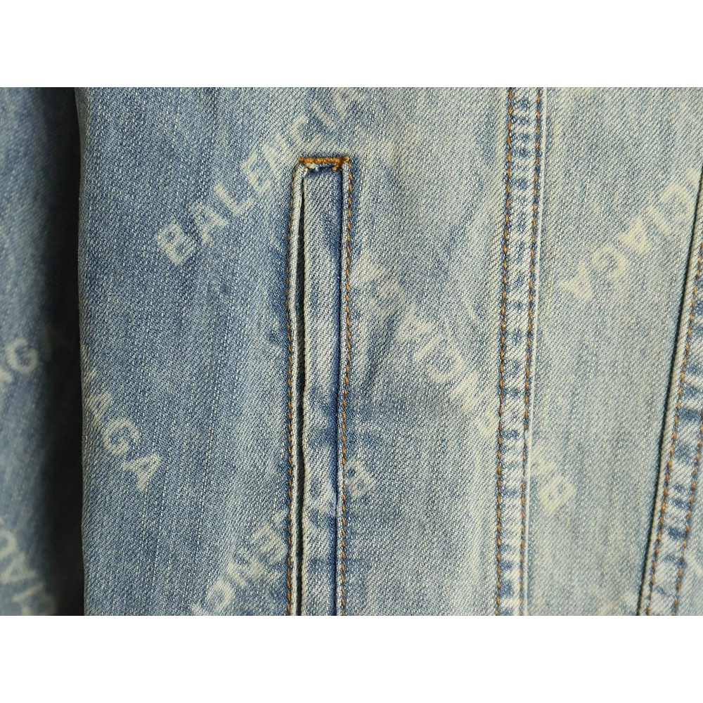 Balenciaga laserprinted denim jacket,Cheap Replica Reps Balenciaga
