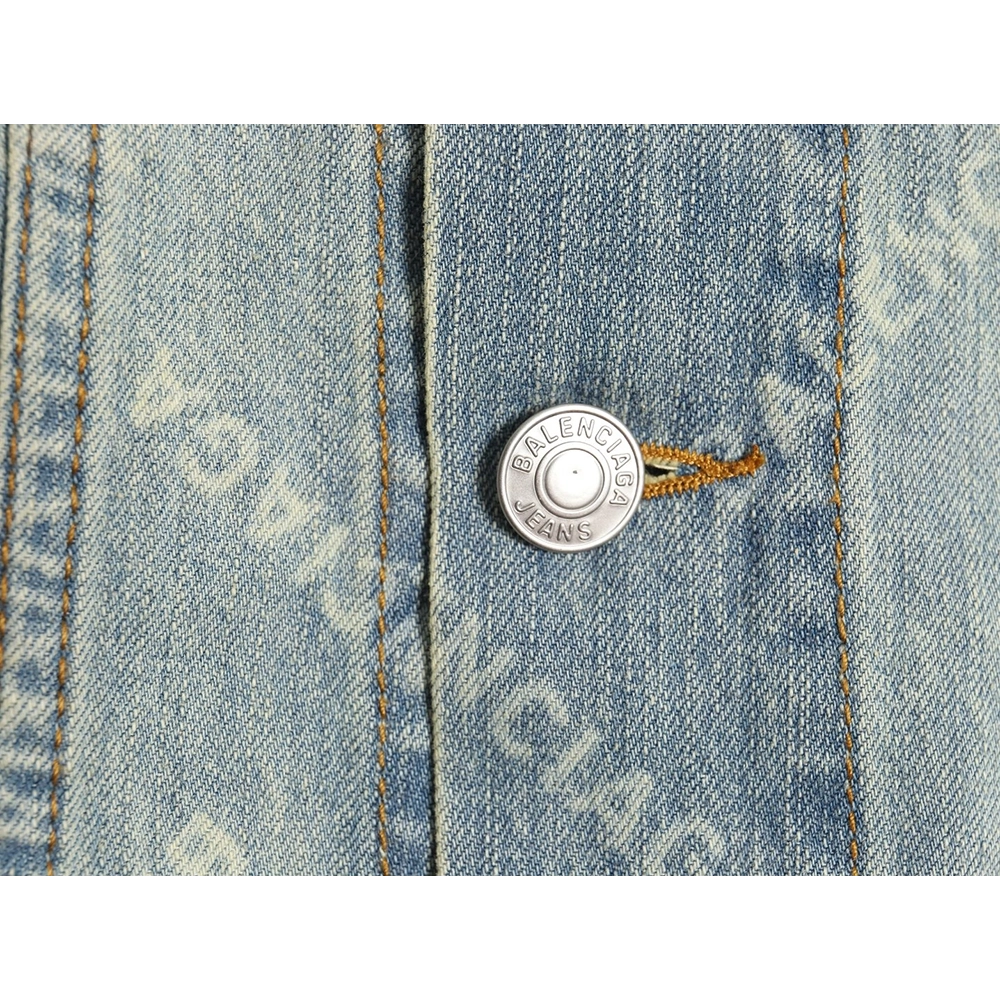 Balenciaga laserprinted denim jacket,Cheap Replica Reps Balenciaga