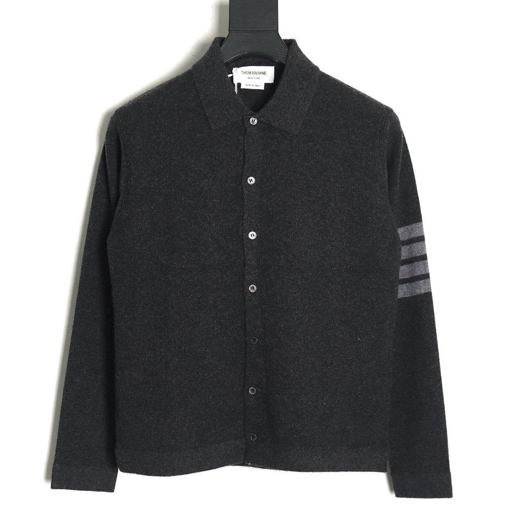 Thom Browne Four Bar Lapel Sweater Cardigan TSK2,Cheap Replica Reps Thom Browne