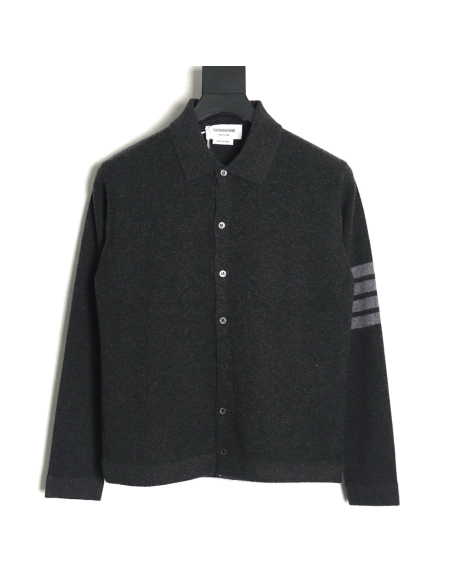 Thom Browne Four Bar Lapel Sweater Cardigan TSK2,Cheap Replica Reps Thom Browne