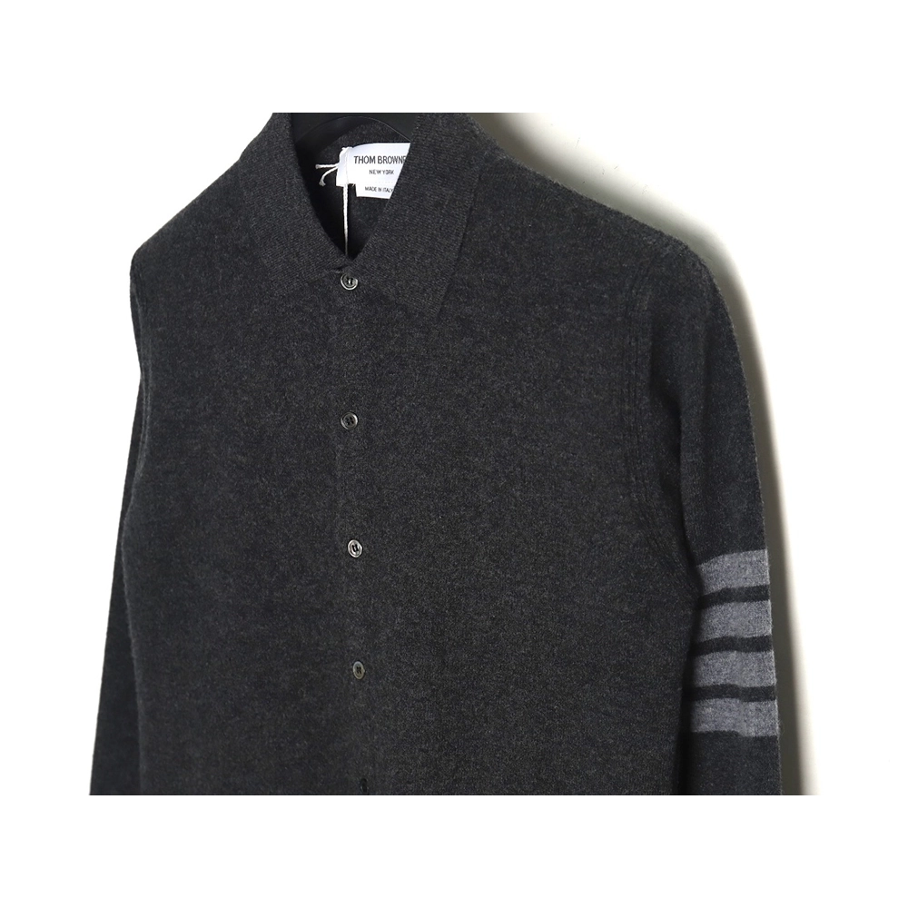 Thom Browne Four Bar Lapel Sweater Cardigan TSK2,Cheap Replica Reps Thom Browne