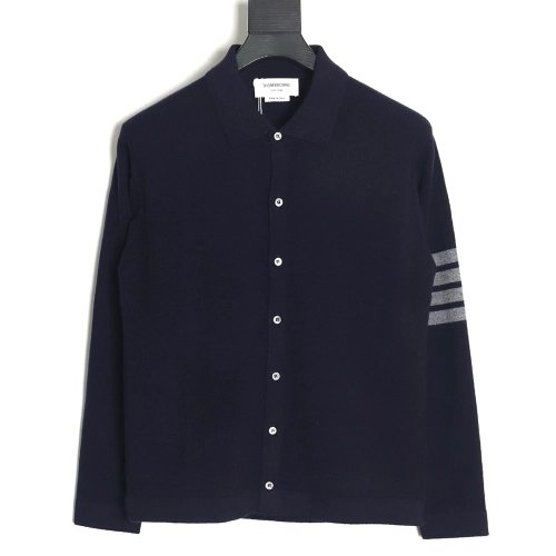 Thom Browne Four Bar Lapel Sweater Cardigan TSK1,Cheap Replica Reps Thom Browne