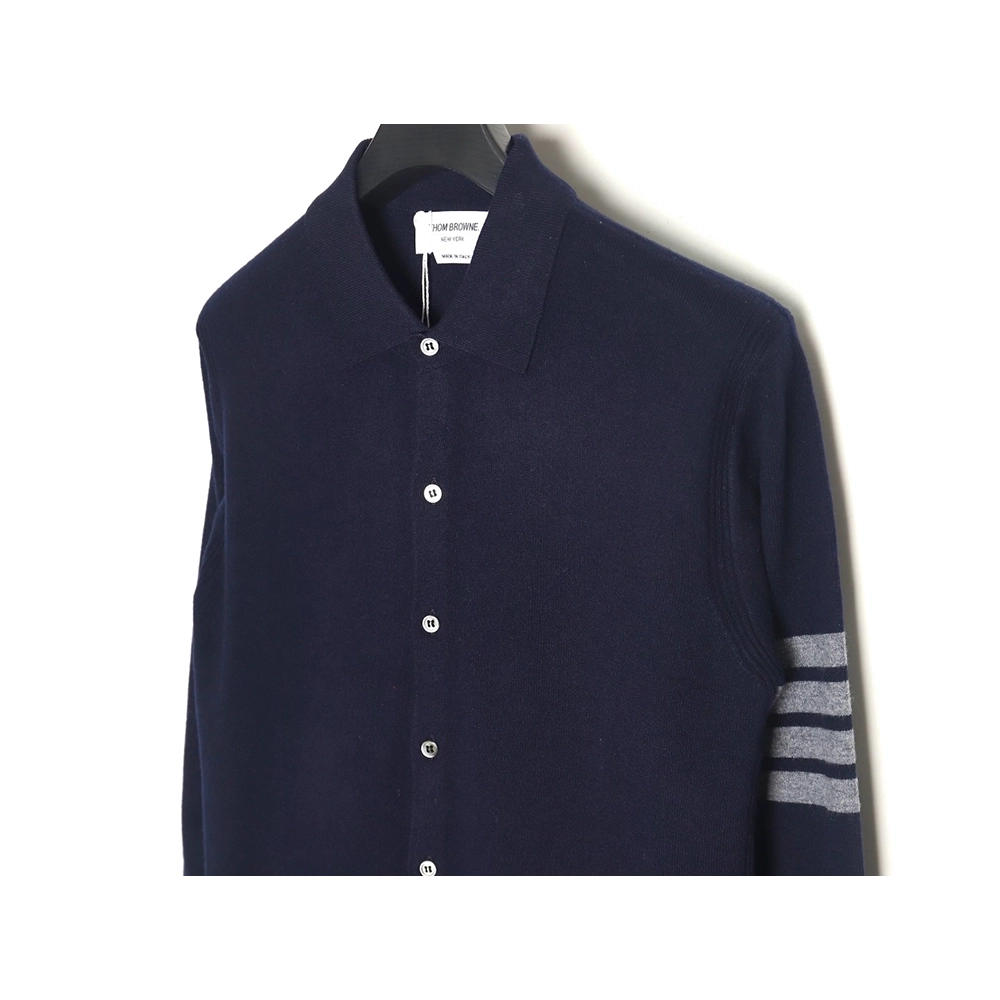 Thom Browne Four Bar Lapel Sweater Cardigan TSK1,Cheap Replica Reps Thom Browne