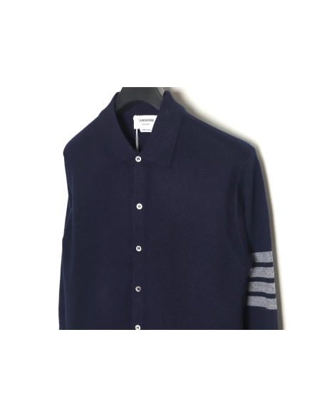 Thom Browne Four Bar Lapel Sweater Cardigan TSK1,Cheap Replica Reps Thom Browne