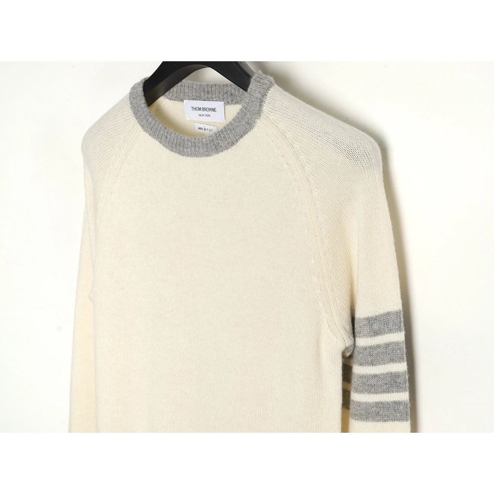 Thom Browne colorblock wool crewneck sweater,Cheap Replica Reps Thom Browne