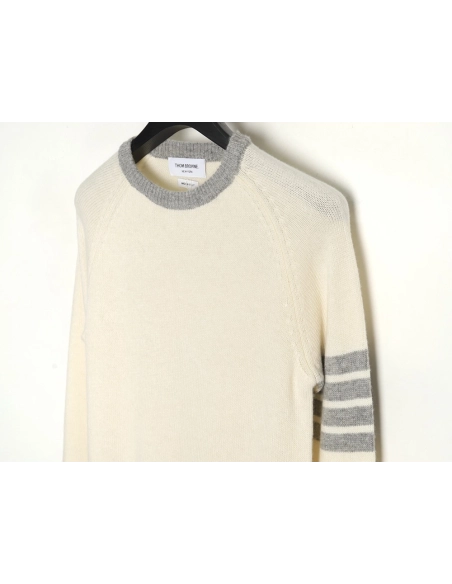Thom Browne colorblock wool crewneck sweater,Cheap Replica Reps Thom Browne