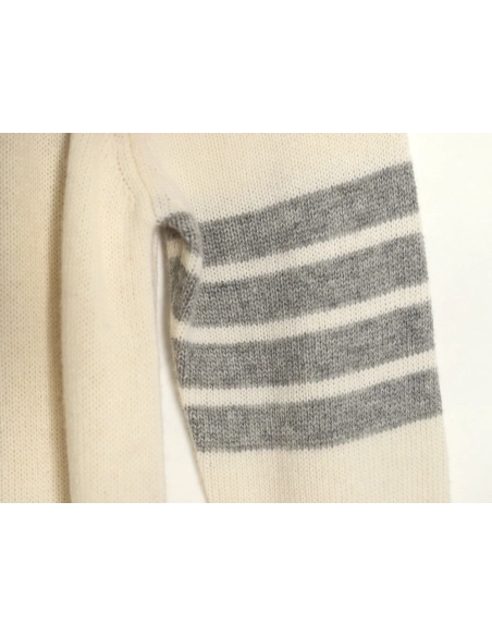 Thom Browne colorblock wool crewneck sweater,Cheap Replica Reps Thom Browne