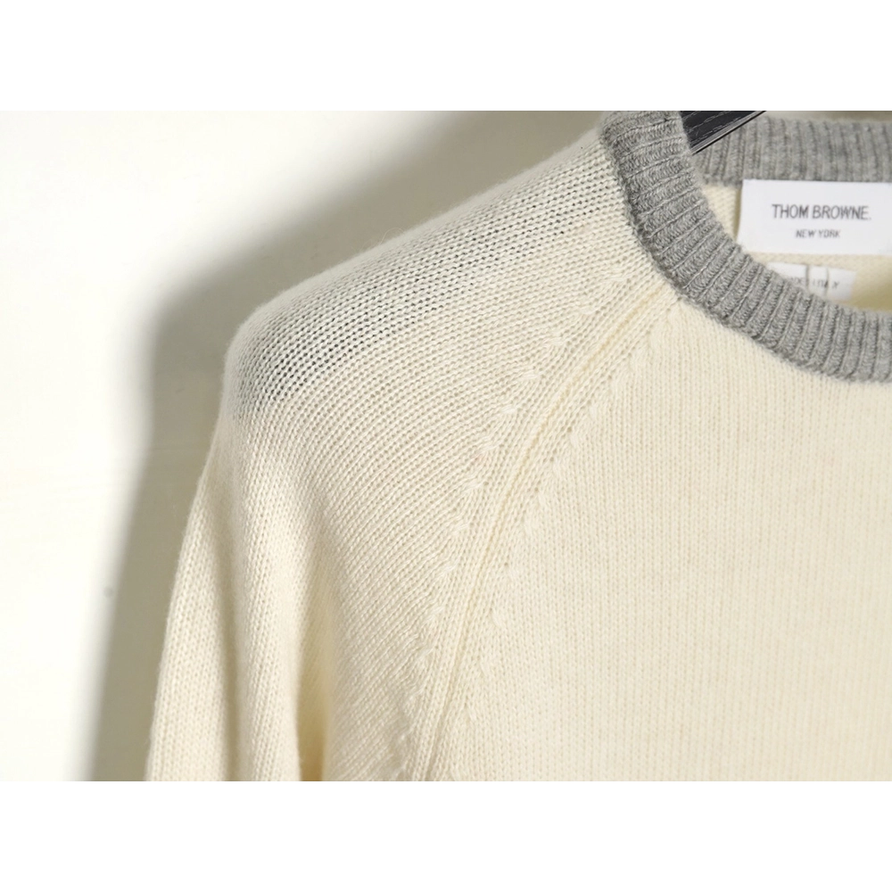 Thom Browne colorblock wool crewneck sweater,Cheap Replica Reps Thom Browne