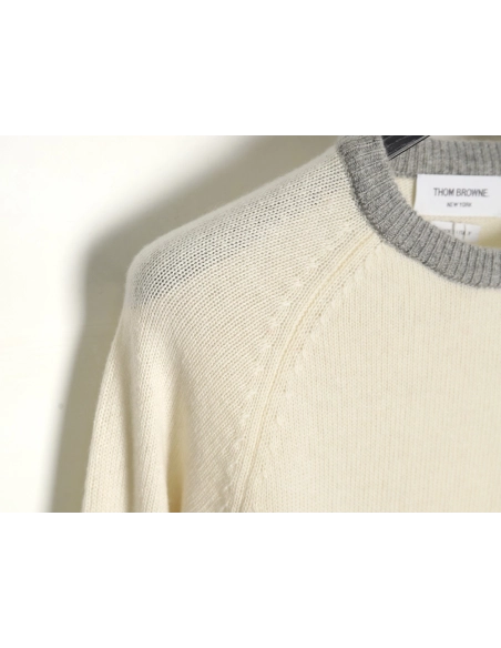 Thom Browne colorblock wool crewneck sweater,Cheap Replica Reps Thom Browne