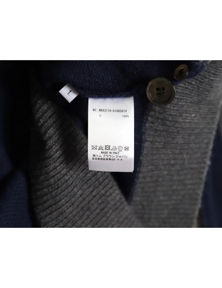 Thom Browne colorblock wool lapel sweater TSK1,Cheap Replica Reps Thom Browne