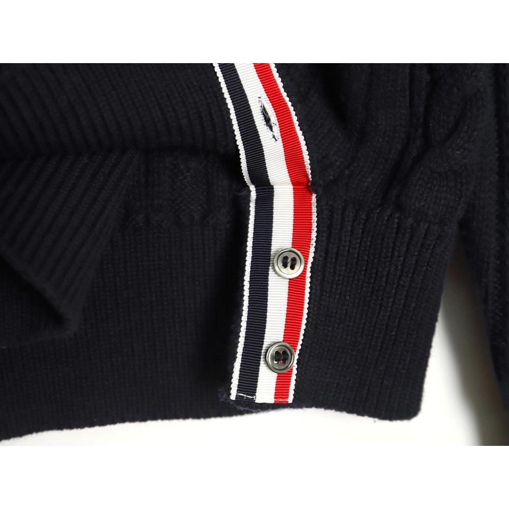 Thom Browne FourPanel Cable Crewneck Sweater TSK2,Cheap Replica Reps Thom Browne