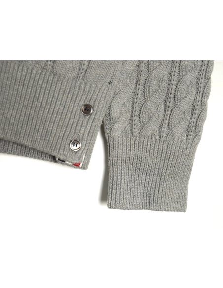 Thom Browne FourPanel Cable Crewneck Sweater TSK1,Cheap Replica Reps Thom Browne
